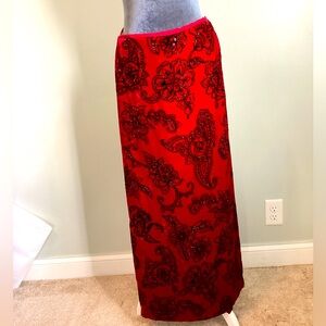 MUSE Velvet Skirt w/ embroidery